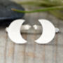 Handmade Sterling Silver Moon Cufflinks, thumbnail 1 of 4