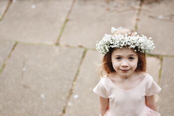 Girls Peach Lace Flower Girl Party Dress, 8 of 8