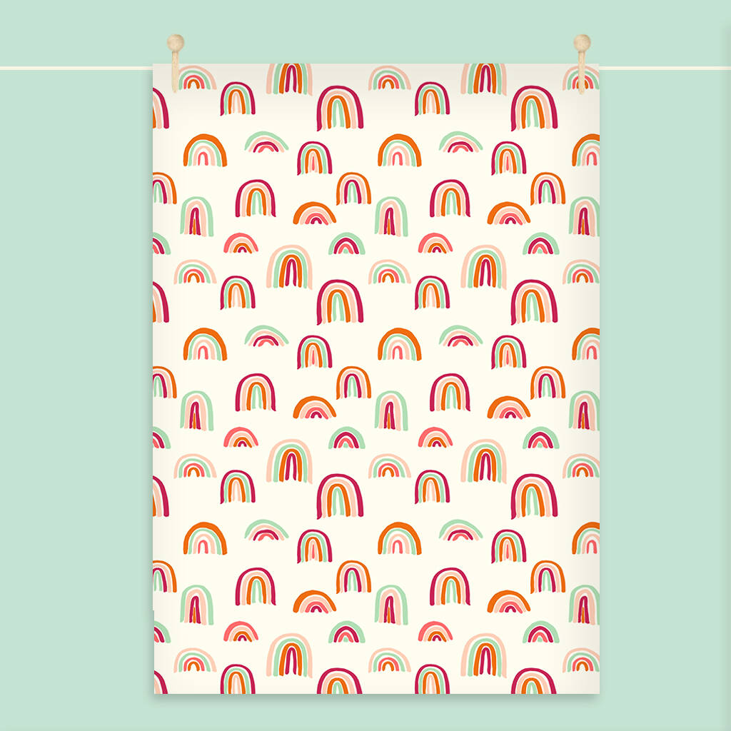 Rainbow Tea Towel By Eleanor Stuart Co.