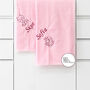 Pink Personalised Name Design Unisex Soft Baby Blanket, thumbnail 1 of 2