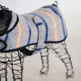 Striped Recycled Wool And Fleece Dog Coat, thumbnail 2 of 9