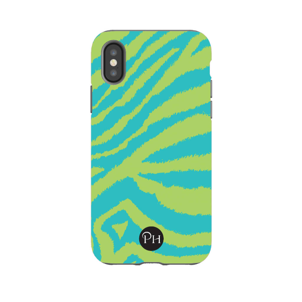 Colourful Zebra Print Personalised I Phone Case By Penelope Hope