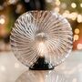 Cordless Grey Swirl Glass Table Lamps, thumbnail 2 of 6