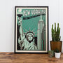 New York Empire City Travel Print, thumbnail 1 of 2