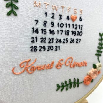 Personalised Wedding Gift Embroidery Design, 7 of 11