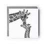 Mother And Baby Giraffe Greeting Card, thumbnail 1 of 4
