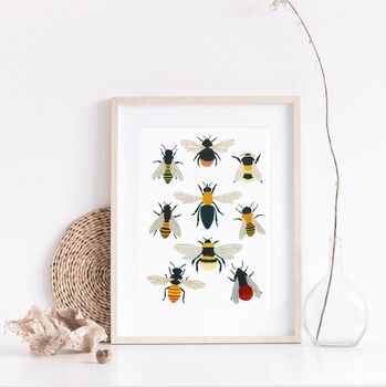 British Bees Art Print, 2 of 6