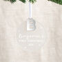 First Christmas Hanging Decoration With Initial Charm, thumbnail 2 of 2