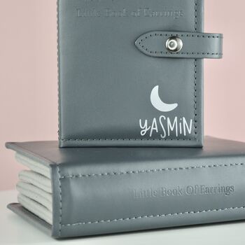 Earring Storage Book With Personalised Name And Moon, 3 of 8