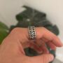 Personalised Silver Closed Link Chain Ring, thumbnail 1 of 12