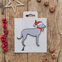 Lurcher Dog Christmas Tree Decoration Personalisation Available, thumbnail 3 of 4