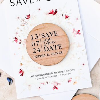 Save The Date Magnet Cards Summer Wedding Wildflower, 4 of 10