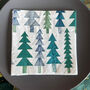 Elegant Green And Blue Christmas Tree Lunch Napkins X 20, thumbnail 5 of 8