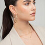Shikaku 18 K Gold Plated Thin Large Hoop Earrings, thumbnail 5 of 6