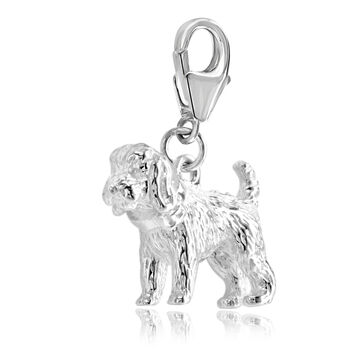 Cockapoo Charm Sterling Silver, 6 of 12