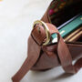 Leather Crescent Crossbody Shoulder Bag, thumbnail 8 of 10