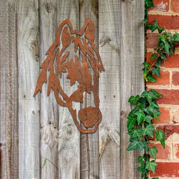 Rusty Outdoor Decor Metal Horse Equestrian Art, 7 of 10