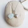 Silver Shell Aquamarine Necklace, thumbnail 1 of 5