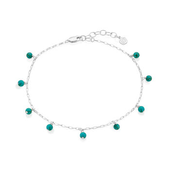December Turquoise Birthstone Anklet, 3 of 7
