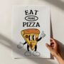 Eat More Pizza Retro Print, thumbnail 4 of 6