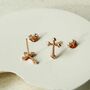 Sterling Silver Gothic Cross Stud Earrings, thumbnail 7 of 9