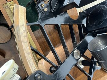 Antique British Nautical Sextant Kelvin And Hughes With Original Case, 9 of 12