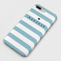 Personalised Blue Stripes Phone Case, thumbnail 5 of 6