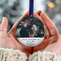 First Christmas Married Custom Mr And Mrs Photo Bauble, thumbnail 7 of 12