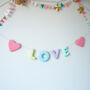 Handmade Handpainted Pastel Love And Heart Garland, thumbnail 3 of 4