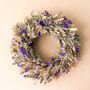Dried Wreath With Purple Flowers, thumbnail 1 of 5