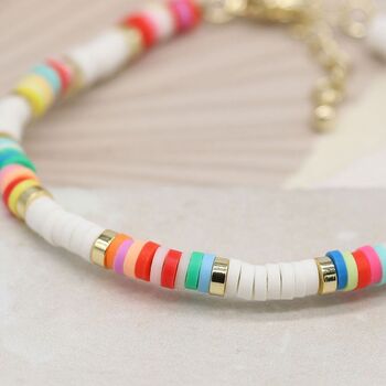 Multicolour Extendable Fimo Bead Bracelet, 2 of 3