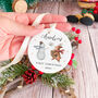 Personalised First Christmas Ceramic Ornament Gift, thumbnail 2 of 7