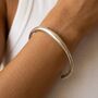 Organically Shaped Bangle Silver, thumbnail 1 of 8