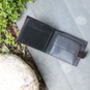 Men's Luxury Black Leather Wallet Flip Up Rfid Safe, thumbnail 2 of 6