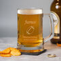 Personalised Rugby Glass Pint Stern Tankard, thumbnail 1 of 3