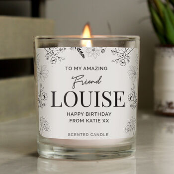 Mothers Day Personalised Floral Scented Candle, 5 of 5