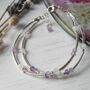 Amethyst And Moonstone Double Stranded Bracelet, thumbnail 6 of 6