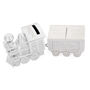 Personalised Silver Plated Train Money Box With Tooth And Curl Trinket, thumbnail 3 of 5