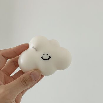 Smiley Cloud Soy Candle / Cute Cloud Decor, 4 of 4