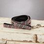 The Winchester Grey Pink Checked Dog Bow Tie Lead Set, thumbnail 3 of 7