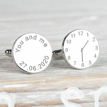 Personalised Wedding Cufflinks With Sayings, 5 of 10