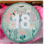 Pink And Purple Floral Mosaic House Door Number Sign, thumbnail 3 of 3