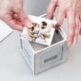 Personalized White Wood Distressed Photo Cube, thumbnail 5 of 5