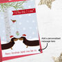 Sausage Dog 'To The One I Love' Personalised Xmas Card, thumbnail 3 of 4