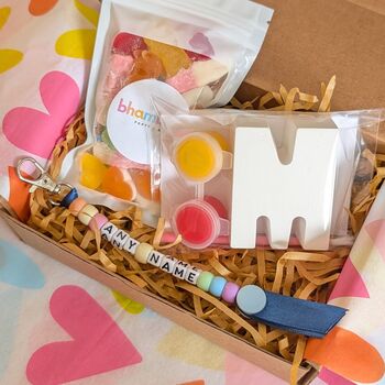 Personalised Mini Kids Craft Sweet And Keyring Gift Box, 2 of 8