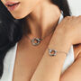 Personalised Glistering Eclipse Pendant In Silver, thumbnail 4 of 7