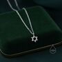 Sterling Silver Tiny Star Of David Pendant Necklace, thumbnail 6 of 11