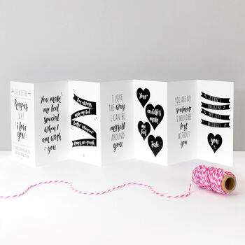 Love Card Fold Out Banner For Her, 2 of 5