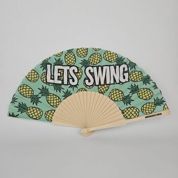 Handheld Lets Swing Folding Fan, 2 of 3