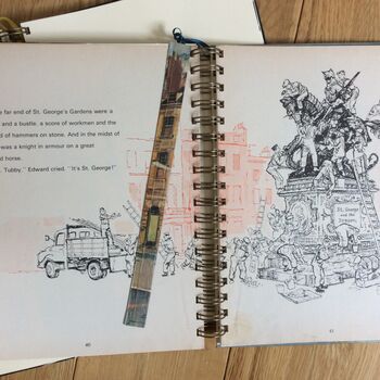 'How Edward Saved St George' Upcycled Notebook, 5 of 5
